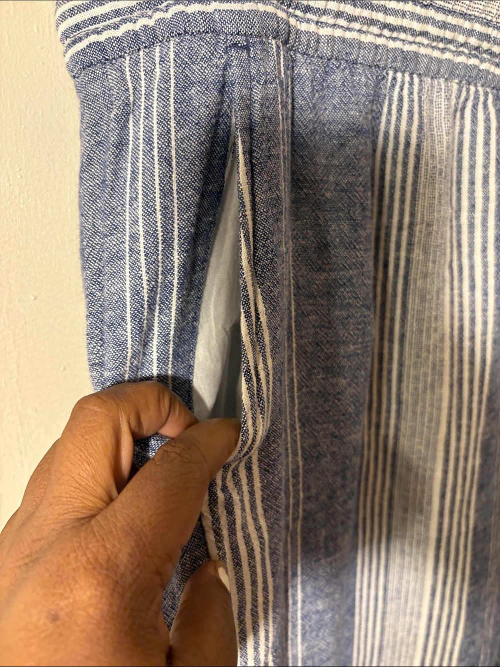 Old Navy Striped Casual Lounge Pants - Blue & White - Picture 2 of 7
